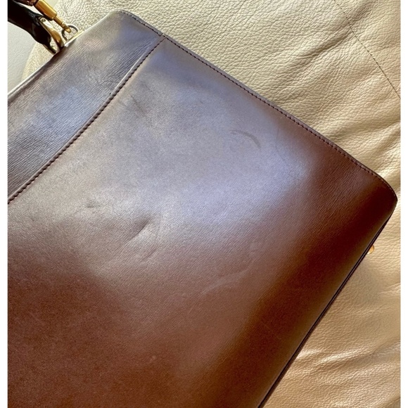 Certified Authentic Vintage Gucci Kelly Lock Key Brown Leather Shoulder Bag, COA - Picture 6 of 12